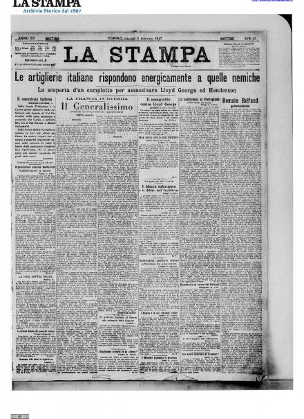 LA PRIMA PAGINA DE LA STAMPA