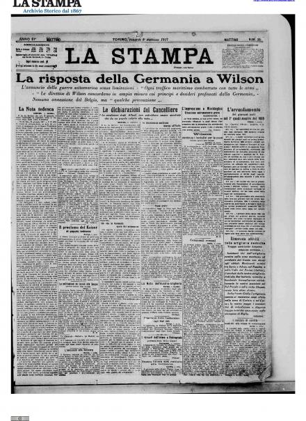 LA PRIMA PAGINA DE LA STAMPA