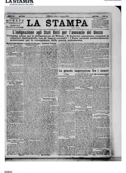 LA PRIMA PAGINA DE LA STAMPA