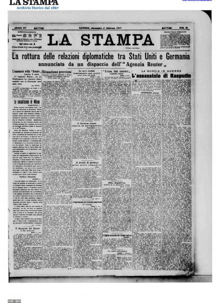 LA PRIMA PAGINA DE LA STAMPA