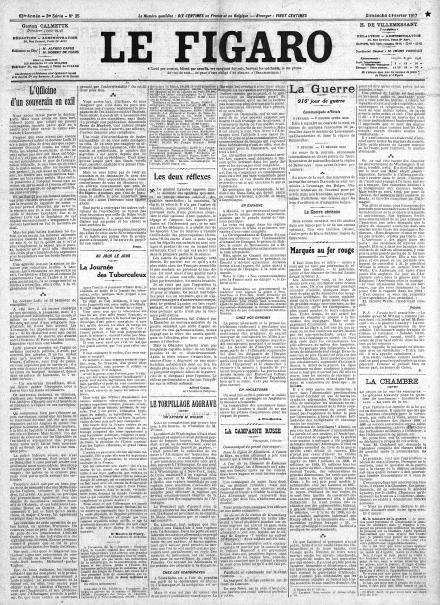 LA PRIMA PAGINA DE LE FIGARO