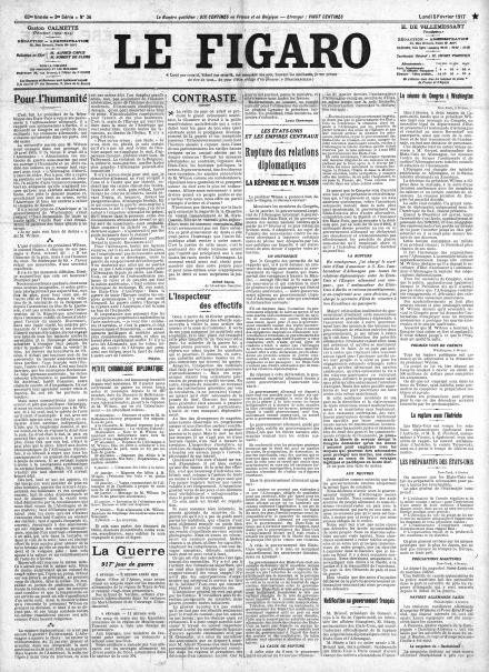 LA PRIMA PAGINA DE LE FIGARO