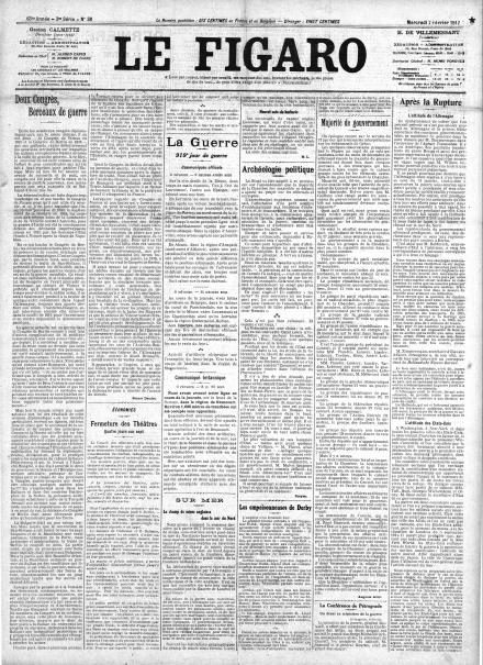 LA PRIMA PAGINA DE LE FIGARO