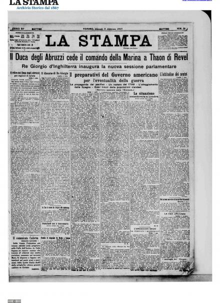 LA PRIMA PAGINA DE LA STAMPA