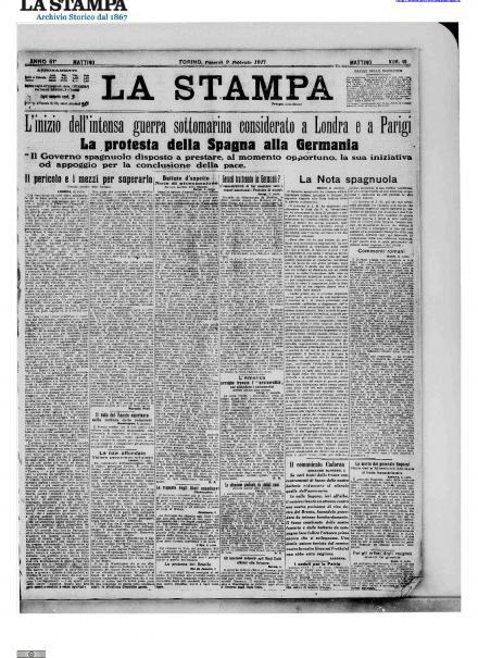 LA PRIMA PAGINA DE LA STAMPA