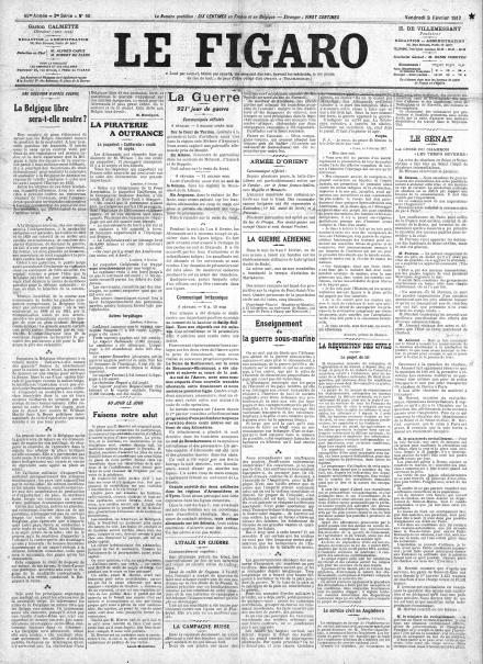 LA PRIMA PAGINA DE LE FIGARO