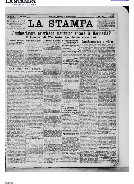 LA PRIMA PAGINA DE LA STAMPA