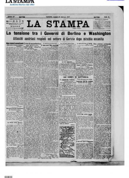LA PRIMA PAGINA DE LA STAMPA