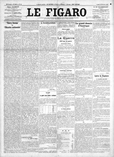 LA PRIMA PAGINA DE LE FIGARO