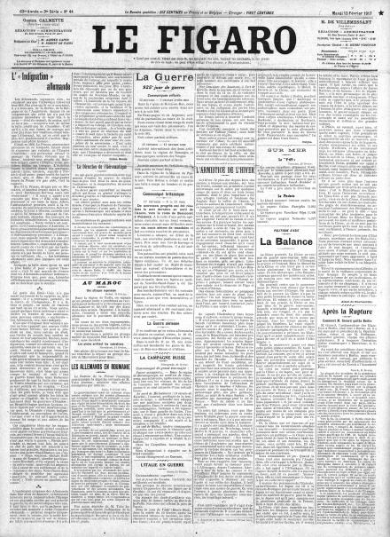 LA PRIMA PAGINA DE LE FIGARO