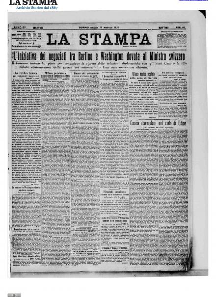 LA PRIMA PAGINA DE LA STAMPA