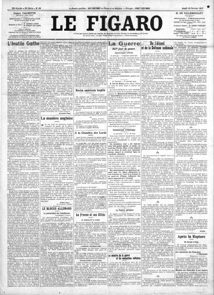 LA PRIMA PAGINA DE LE FIGARO