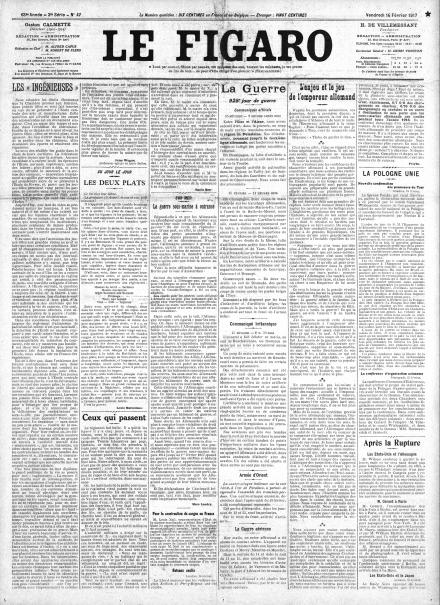 LA PRIMA PAGINA DE LE FIGARO