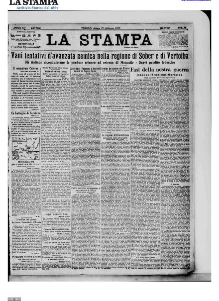LA PRIMA PAGINA DE LA STAMPA