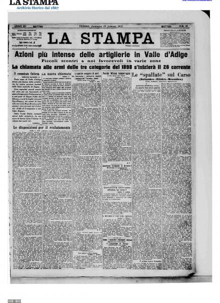 LA PRIMA PAGINA DE LA STAMPA