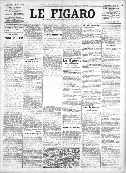 LA PRIMA PAGINA DE LE FIGARO
