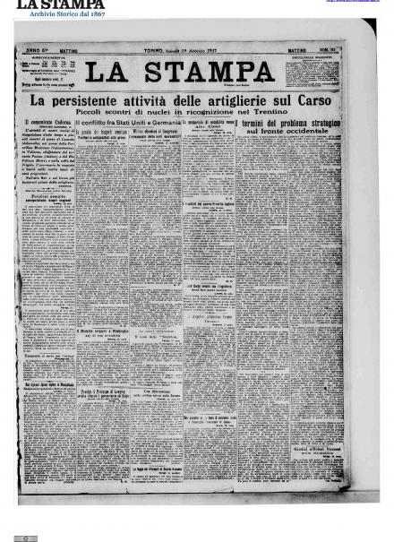 LA PRIMA PAGINA DE LA STAMPA