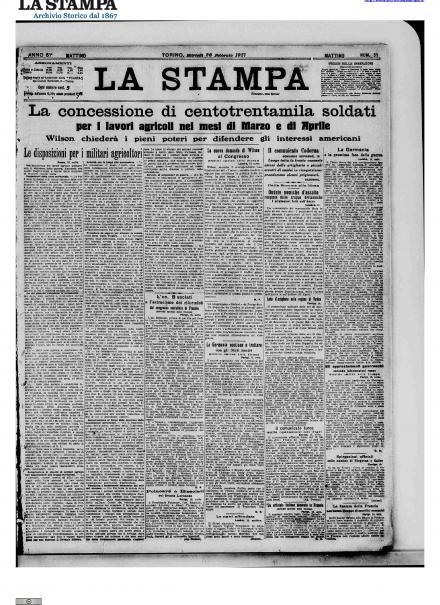 LA PRIMA PAGINA DE LA STAMPA