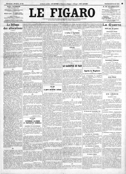 LA PRIMA PAGINA DE LE FIGARO