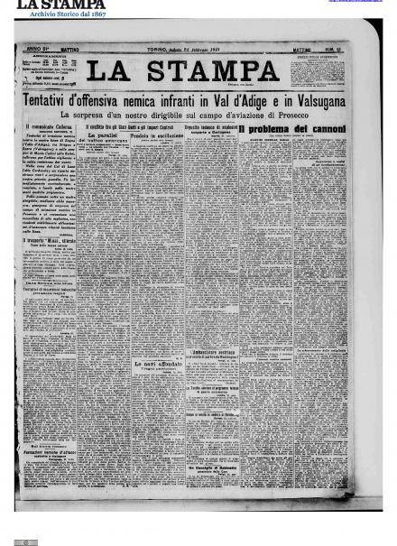 LA PRIMA PAGINA DE LA STAMPA