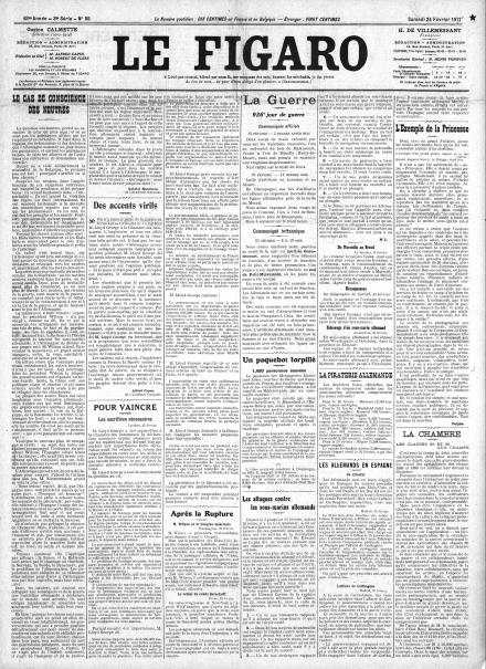 LA PRIMA PAGINA DE LE FIGARO
