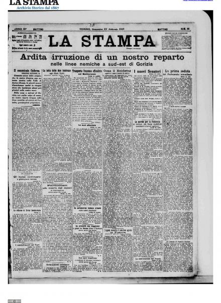 LA PRIMA PAGINA DE LA STAMPA