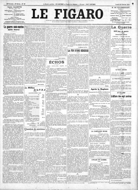 LA PRIMA PAGINA DE LE FIGARO