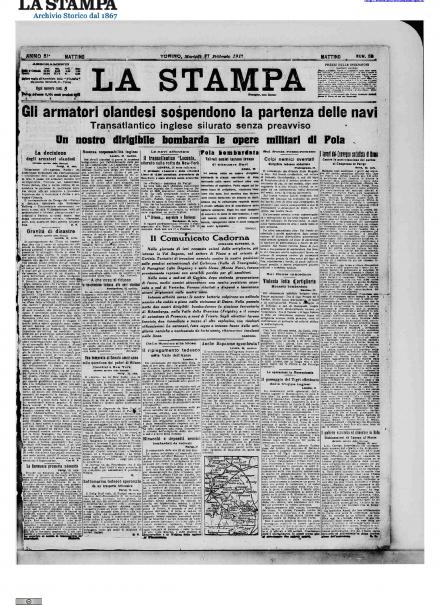LA PRIMA PAGINA DE LA STAMPA