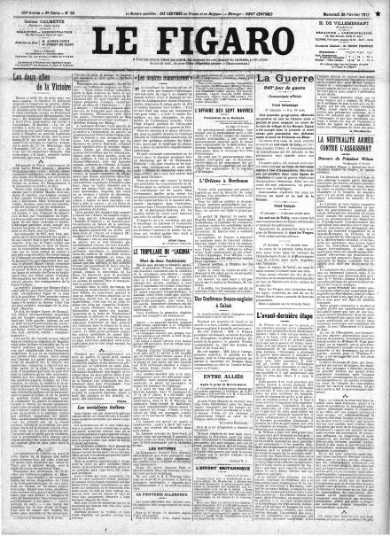 LA PRIMA PAGINA DE LE FIGARO
