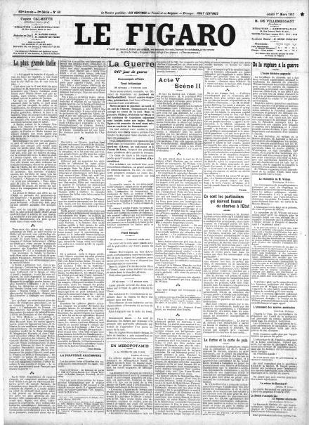 LA PRIMA PAGINA DE LE FIGARO