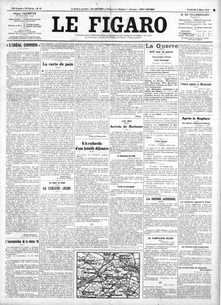 LA PRIMA PAGINA DE LE FIGARO