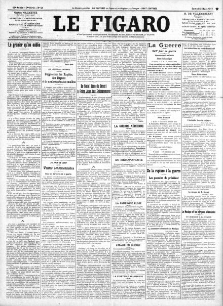 LA PRIMA PAGINA DE LE FIGARO