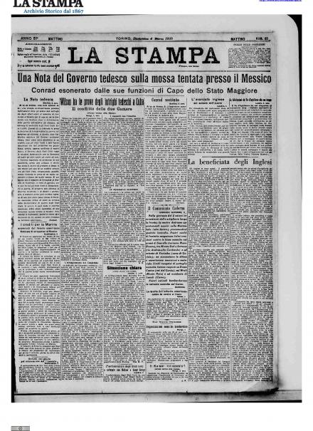 LA PRIMA PAGINA DE LA STAMPA