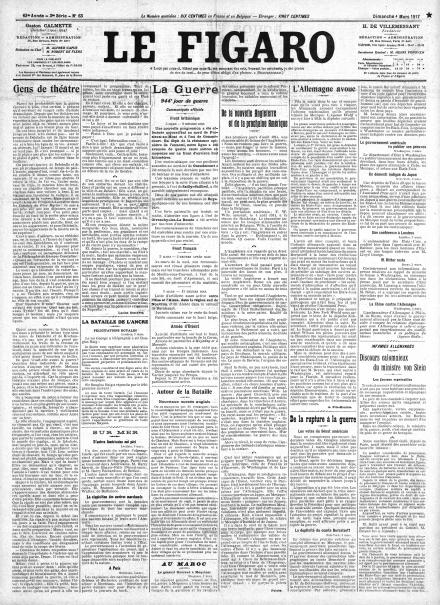 LA PRIMA PAGINA DE LE FIGARO