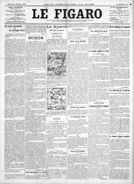 LA PRIMA PAGINA DE LE FIGARO