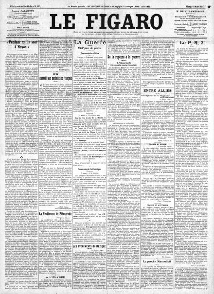 LA PRIMA PAGINA DE LE FIGARO