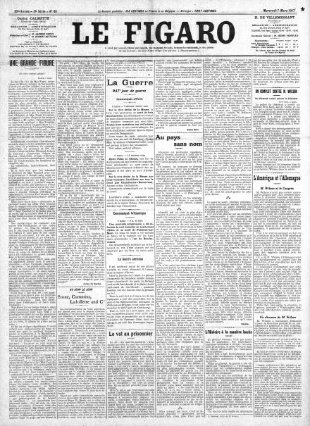 LA PRIMA PAGINA DE LE FIGARO