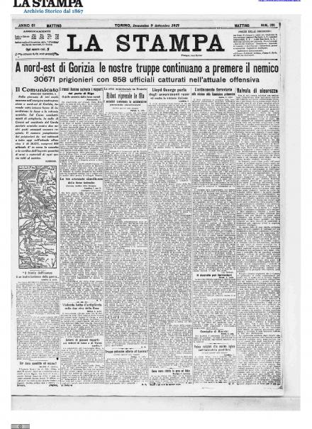 LA PRIMA PAGINA DE LA STAMPA