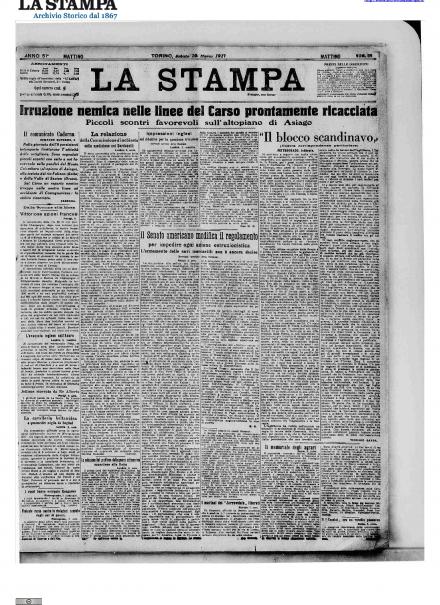 LA PRIMA PAGINA DE LA STAMPA