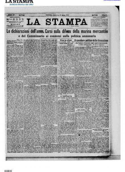 LA PRIMA PAGINA DE LA STAMPA