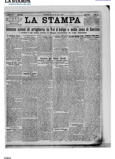 LA PRIMA PAGINA DE LA STAMPA