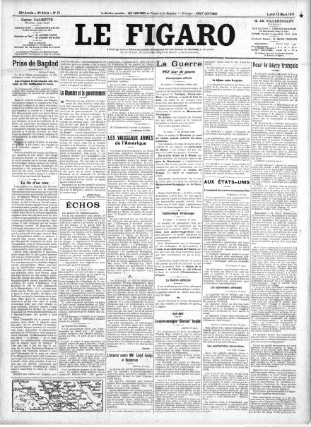 LA PRIMA PAGINA DE LE FIGARO