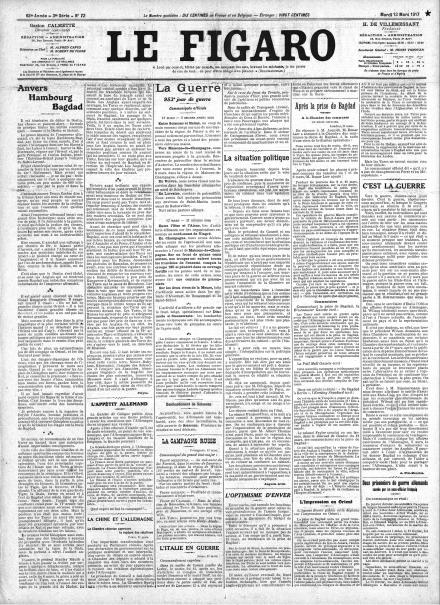 LA PRIMA PAGINA DE LE FIGARO