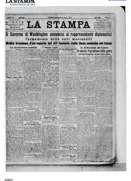 LA PRIMA PAGINA DE LA STAMPA