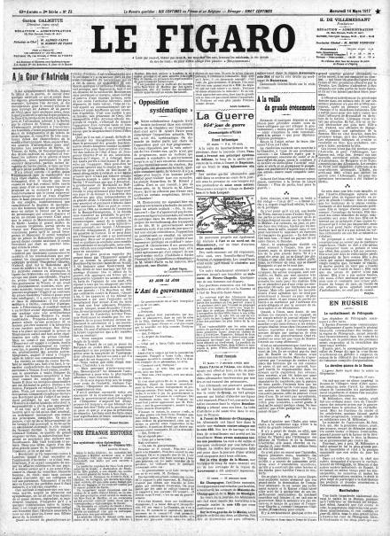 LA PRIMA PAGINA DE LE FIGARO