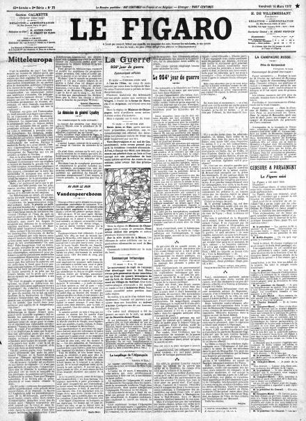 LA PRIMA PAGINA DE LE FIGARO