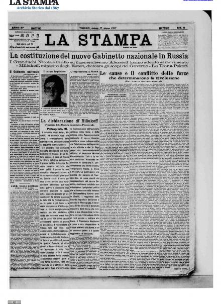 LA PRIMA PAGINA DE LA STAMPA