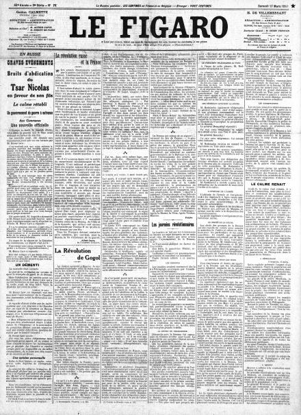 LA PRIMA PAGINA DE LE FIGARO