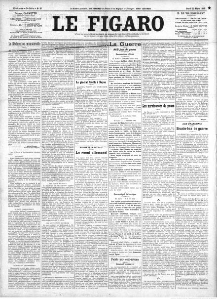 LA PRIMA PAGINA DE LE FIGARO